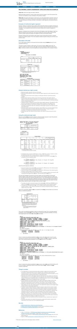 (https://oit.ucla.edu/) (https://idre.ucla.edu/)Institute for Digital Research and Education
MULTINOMIAL LOGISTIC REGRESSION