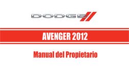 AVENGER 2012
Manual del Propietario
