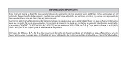 INFORMACIÓN IMPORTANTE
Este manual ilustra y describe las características de operación de los equipos tanto estándar como opc