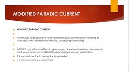 Faradic Unit Faradic Current: Effects and Indications | PDF | Muscle Contraction ...