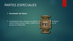 PARTES ESPECIALES
Arrestador de Flama
Usualmente estas válvulas se utilizan con arrestadores de flama 
marca Franko Series