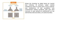Antes de cimentar se debe tener en cuenta 
dos 
criterios. 
El 
primero, 
saber 
cuánta 
resistencia tiene el suelo para nunc