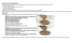 Chemical Composition
Because fly ash is a by-product material chemical constituents can vary considerably but all fly include