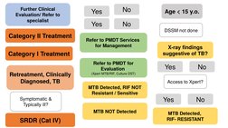 Age < 15 y.o.
Yes
No
Retreatment, Clinically 
Diagnosed, TB
Further Clinical 
Evaluation/ Refer to 
specialist
Category I Tre