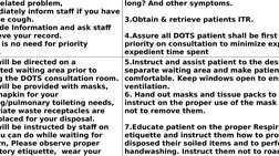 related problem,
diately inform staff if you have 
ve cough.
de Information and ask staff 
eve your record. 
is no need for p