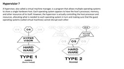 Hypervisior ?
A hypervisor, also called a virtual machine manager, is a program that allows multiple operating systems 
to sh