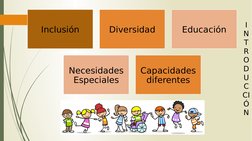 Inclusión
Diversidad
Educación
Necesidades 
Especiales
Capacidades 
diferentes
I
N
T
R
O
D
U
C
CI
Ó
N
