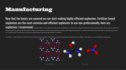 Manufacturing
Now that the basics are covered we can start making highly efficient explosives. Fertilizer based 
explosives a