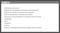 2
I.
Sistemas de evacuación 
II.
Señalización de seguridad e iluminación de emergencia
III.
Resistencia al fuego de las estru