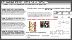 CAPÍTULO I – SISTEMAS DE EVACUACIÓN
SUB CAPITULO IV: CALCULO DE CAPACIDAD DE MEDIOS DE EVACUACIÓN 
Artículo 21.- Se debe calc