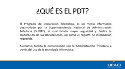 Qué es el PDT y su uso en SUNAT | PDF | Finanzas y dinero