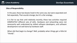 Silos of Responsibility
In the past, these two beasts lived in the same zoo, but were separated and
fed separately. That soun