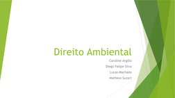 Direito Ambiental
Caroline Argôlo
Diego Felipe Silva
Lucas Machado
Matheus Suzart
