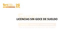LICENCIAS SIN GOCE DE SUELDO
