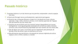 Passado histórico 

O passado histórico é um dos fatores que nos permite compreender a atual ocupação 
dos solos 

A histor