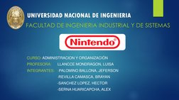 UNIVERSIDAD NACIONAL DE INGENIERIA
CURSO: ADMINISTRACION Y ORGANIZACIÓN 
PROFESORA:      LLANCCE MONDRAGON, LUISA 
INTEGRANTE