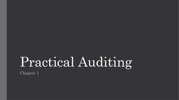 Practical Auditing
Chapter 1
