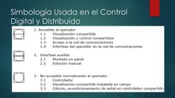 Simbología Usada en el Control 
Digital y Distribuido
