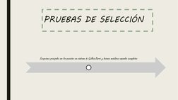 PRUEBAS DE SELECCIÓN 
Excepciones principales son los pacientes con síndrome de Guillain-Barré y lesiones medulares espinales