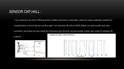 SENSOR CKP HALL:
• Los sensores de efecto Hall generan señales eléctricas conocidas como de onda cuadrada cuando las 
visuali