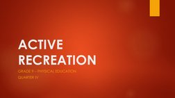 Grade 9 Active Recreation Guide | PDF | Career & Growth | Lifestyle