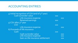 Cash Surrender Value Accounting Guide | PDF | Life Insurance | Insurance