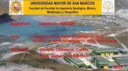 UNIVERISDAD MAYOR DE SAN MARCOS 
Facultad de Facultad de Ingeniería Geológica, Minera, 
Metalúrgica y Geográfica
Tema
:  DECL