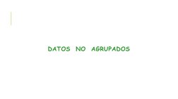 DATOS  NO  AGRUPADOS
