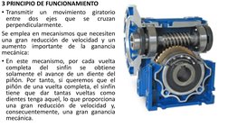 3 PRINCIPIO DE FUNCIONAMIENTO
• Transmitir
un
movimiento
giratorio
entre
dos
ejes
que
se
cruzan
perpendicularmente.
Se emplea