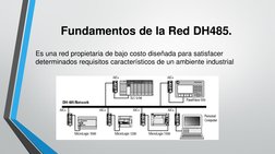 Fundamentos de la Red DH485.
Es una red propietaria de bajo costo diseñada para satisfacer 
determinados requisitos caracterí