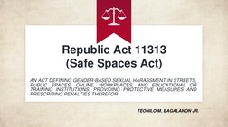 Overview of RA 11313: Safe Spaces Act | PDF | Sexual Harassment | Sexism