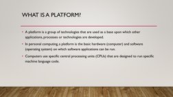 Overview of Platform Technologies | PDF | Operating System | Process ...