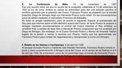E.
La
Conferencia
de
Mala:
13
de
noviembre
de
1537
Fue una reunión entre los dos ex socios de la conquista, celebrada el 13 d