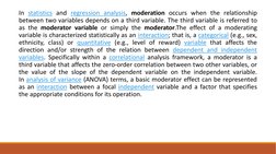 In statistics (https://en.wikipedia.org/wiki/Statistics) and regression analysis, (https://en.wikipedia.org/wiki/Regression_a
