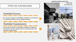 TIPOS DE FLEXIBILIDAD
Flexibilidad Continua 
Es cuando el espacio se flexibiliza mediante el crecimiento 
o crecimiento dentr