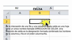 CELDA
Es la intercesión de una fila y una columna. Cada celda en una hoja 
tiene un único nombre llamado DIRECCION DE CELDA.