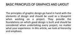Basic Principles of Graphic Design | PDF | Graphic Design | Infographics