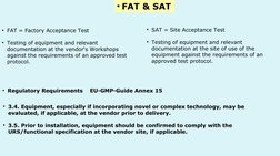 FAT and SAT in Pharmaceutical Validation | PDF | Verification And ...