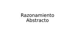 Razonamiento 
Abstracto
