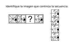 Identifique la imagen que continúa la secuencia.
