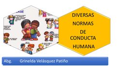 DIVERSAS
NORMAS
DE
CONDUCTA
HUMANA
Abg.
Grinelda Velásquez Patiño
