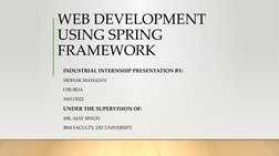 Spring Framework Web Development Internship | PDF | Spring Framework ...