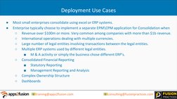 📧training@apps2fusion.com     
                       📧consulting@fusionpractices.com
Deployment Use Cases
●
Most small ent
