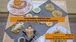 GASTONIMIA VENEZOLANA:
COMIDAS TIPICAS DE NUESTROS ESTADOS
BACHILLER
Rodríguez Fabiola V- 27.843.913
4TO SEMESTRE SECCIÓN “A”