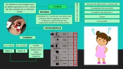 CUBOS 
Se observa una imagen que 
se debe reproducir con cubos 
de dos colores en un tiempo 
limite.
M
A
T
E
R
I
A
L
E
S
Manu