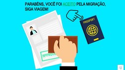 PARABÉNS, VOCÊ FOI ACEITO PELA MIGRAÇÃO,
SIGA VIAGEM!
.
.

