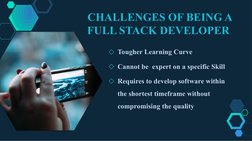 CHALLENGES OF BEING A 
FULL STACK DEVELOPER 
◇Tougher Learning Curve
◇Cannot be  expert on a specific Skill 
◇Requires to dev
