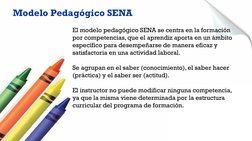 Componentes del Modelo Pedagógico SENA | PDF | Pedagogía | Aprendizaje