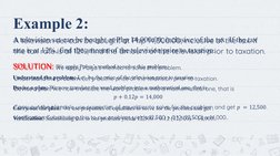 A television set can be bought at Php 14,000.00, inclusive of the tax. If the tax 
rate is at 12%, find the amount of the tel