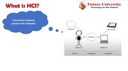 What is HCI?
Interaction between 
people and computer.
